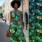 Preview: Bio Viskosejersey mit Überbreite: Eigenproduktion Ginkgo Leaves Bordüre von Graustufen-Stoffe